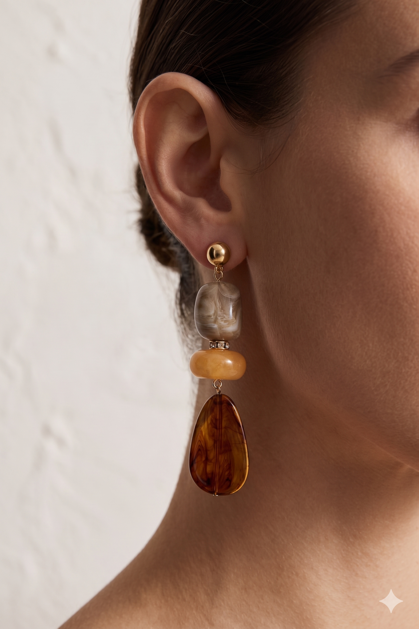 The Sienna Tiered Drop Earrings by Soloviero